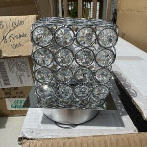 Crystal Cube Table Lamp